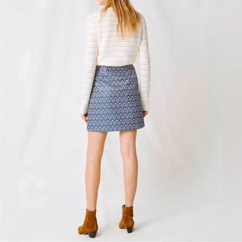 Maje Jacquard Geometric Print Patch Pocket Mini Skirt - Picture 12 of 12